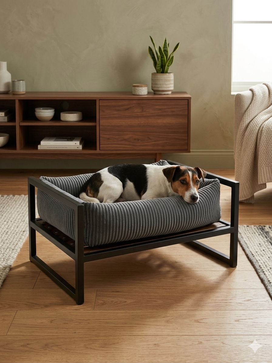 Base elevada de hierro para mascotas — Baffo Pet